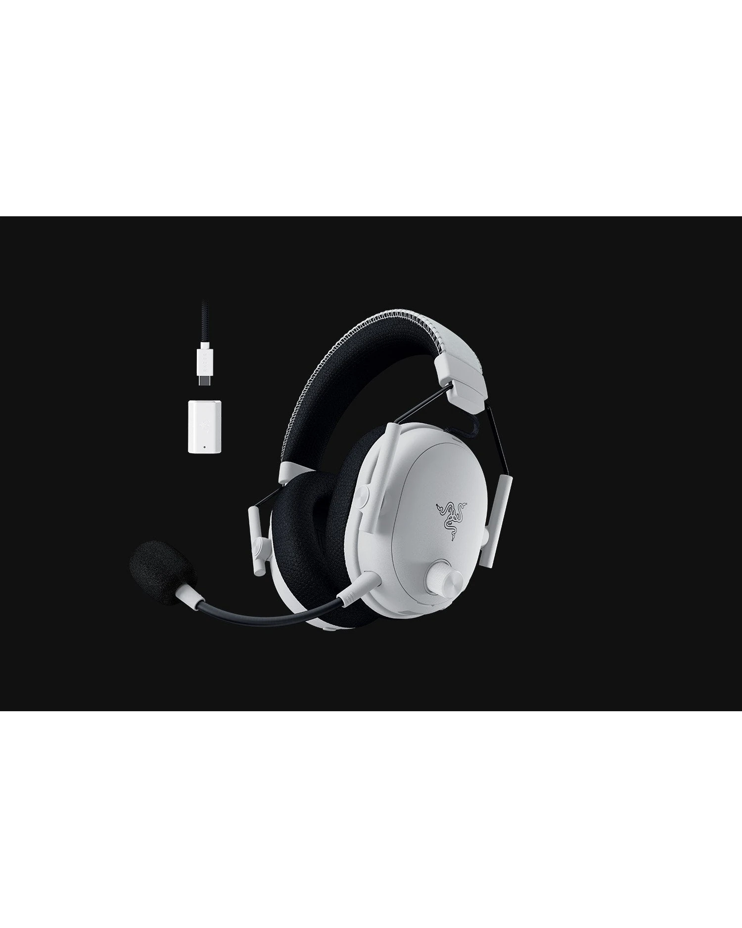 هدست گیمینگ بی‌سیم ریزر مدل BlackShark V3 Pro رنگ سفید - نمای محصول
