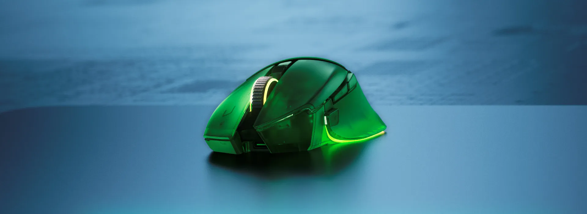 ماوس گیمینگ بی‌سیم ریزر مدل Basilisk V3 Pro 35K رنگ سبز - نمای محصول