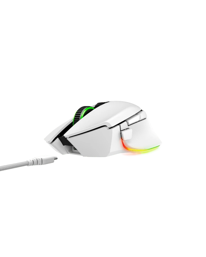 ماوس گیمینگ بی‌سیم ریزر مدل Basilisk V3 Pro 35K رنگ سفید - نمای محصول