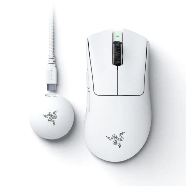 ماوس گیمینگ بی‌سیم ریزر مدل DeathAdder V4 Pro رنگ سفید - نمای محصول