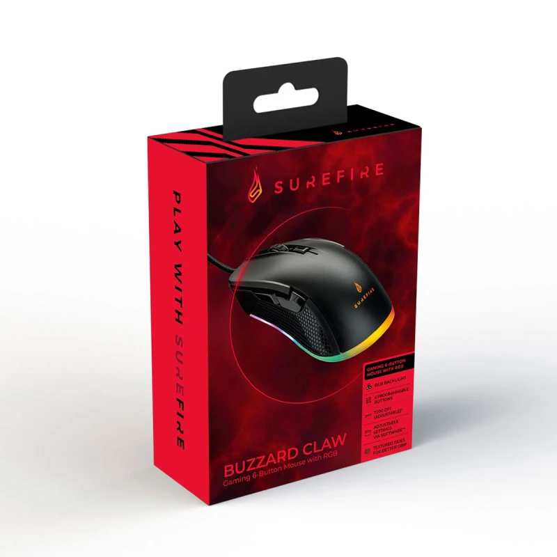 ماوس گیمینگ سیمی شورفایر مدل Buzzard Claw 48836 با نورپردازی RGB - نمای محصول